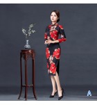 女裝改良旗袍優雅復古中長款