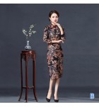 女裝改良旗袍優雅復古中長款