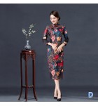 女裝改良旗袍優雅復古中長款