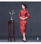 女裝改良旗袍優雅復古中長款
