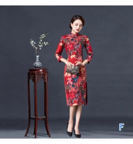 女裝改良旗袍優雅復古中長款