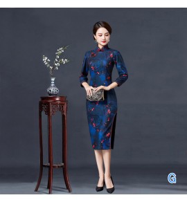 女裝改良旗袍優雅復古中長款