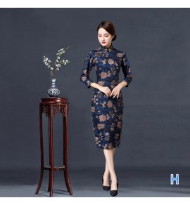 女裝改良旗袍優雅復古中長款