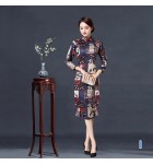 女裝改良旗袍優雅復古中長款