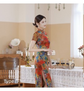 女裝旗袍短袖長裙