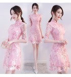少女連身裙復古立領短裙