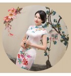 女裝優雅改良旗袍低開衩連身裙