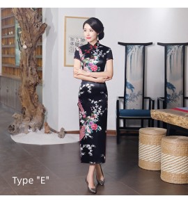 女裝旗袍數碼印花長裙