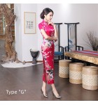 女裝旗袍數碼印花長裙