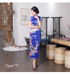 女裝旗袍數碼印花長裙