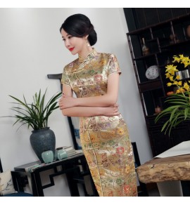 女裝優雅十扣長旗袍