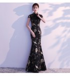 少女禮服裙復古立領改良旗袍