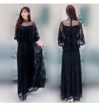 連身裙宴會大尺碼網紗長款晚禮服