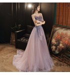 晚裝禮服抹胸漸變色裙