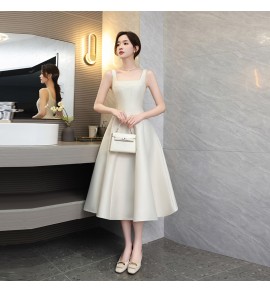 少女禮服裙吊帶無袖A字裙