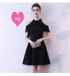 少女連身裙黑色派對禮服短裙