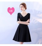 少女連身裙黑色派對禮服短裙