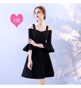 少女連身裙黑色派對禮服短裙