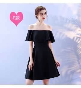 少女連身裙黑色派對禮服短裙
