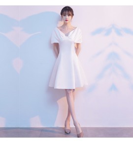少女禮服裙V領派對A字裙