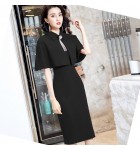 女裝禮服裙披肩斗篷中長裙