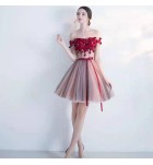少女禮服裙一字肩派對短裙