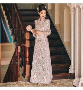 新娘結婚禮服刺繡中式嫁衣
