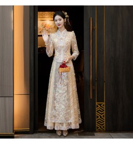 新娘結婚禮服刺繡中式嫁衣
