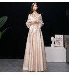 晚裝禮服裙披肩掛脖亮片流蘇連身裙