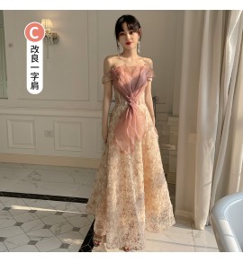 少女禮服裙伴娘服宴會長裙