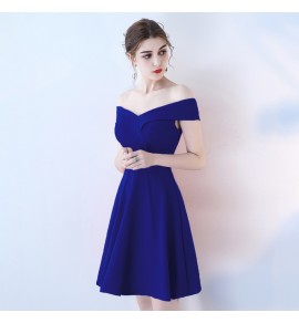 少女禮服裙一字肩宴會短裙