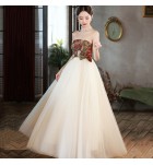 女裝禮服裙抹胸宴會長裙