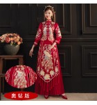 龍鳳褂紅色中式婚紗禮服