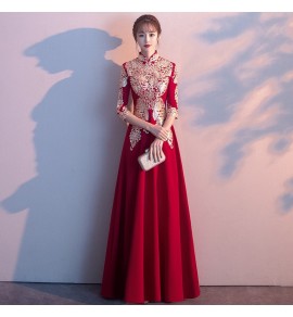 晚裝禮服新娘敬酒服長款禮服裙