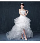 婚紗前短後長新娘結婚禮服