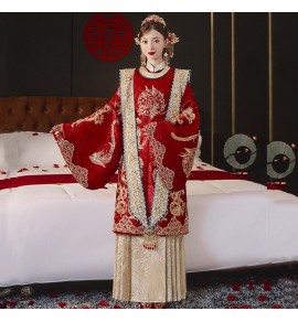 新娘鳳冠霞帔中式結婚禮服
