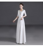 少女禮服裙圓領演出長裙