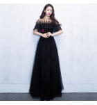 少女禮服裙薄紗圓領長裙
