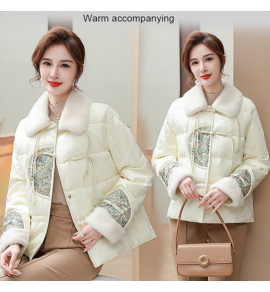 女裝羽絨外套盤扣文藝復古加厚保暖