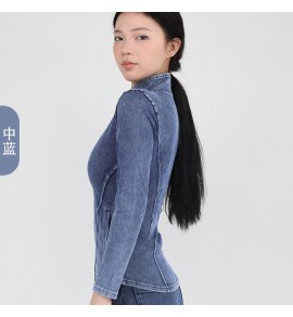女裝牛仔瑜伽運動外套