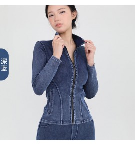 女裝牛仔瑜伽運動外套