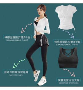 運動裝女裝跑步健身服套裝(四件套)