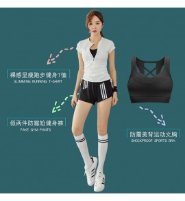 運動裝女裝跑步健身服套裝(三件套)