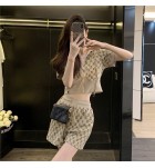 女裝運動休閒短褲套裝兩件套