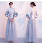 少女旗袍裙新娘結婚伴娘長裙兩件套