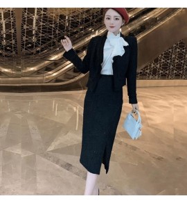 女裝西裝裙套裝外套半身裙兩件套