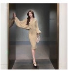 女裝針織吊帶連身裙開衫上衣兩件套