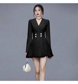少女套裝裙上衣外套A字裙兩件套