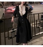 女裝套裝裙翻領外套半身裙兩件套