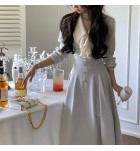 女裝套裝裙翻領外套半身裙兩件套